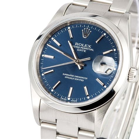 rolex oyster perpetual date 15200|rolex 15200 blue dial.